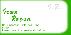 irma rozsa business card